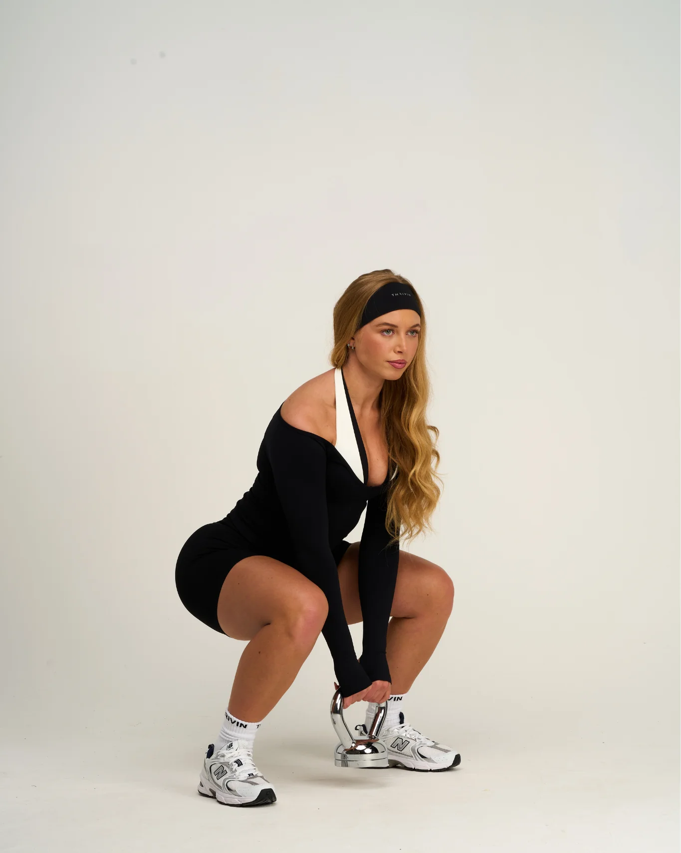 The Essential Collection Chrome Logo Headband | Night Black - Image 4