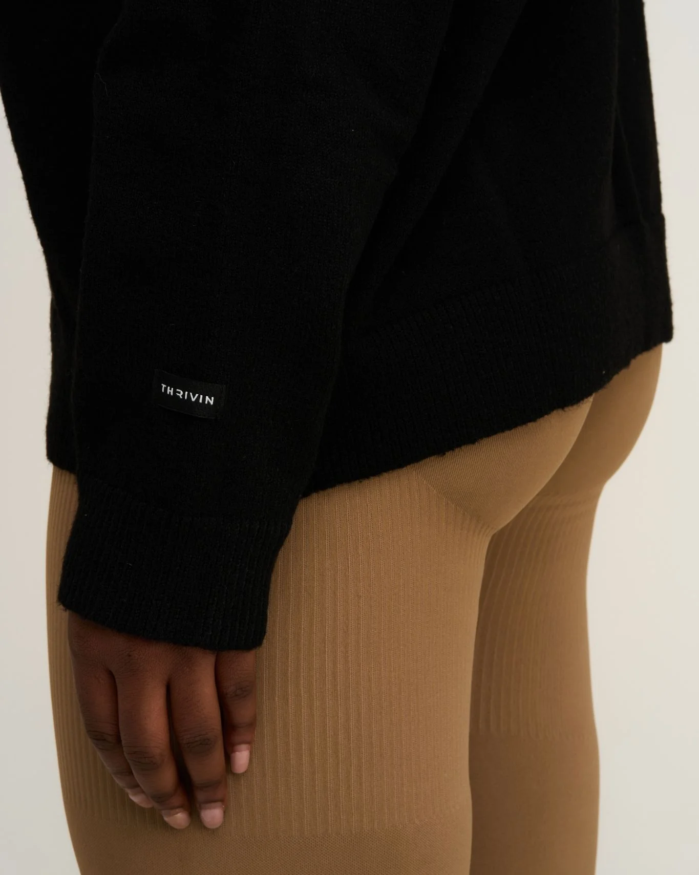 The Essential Collection Off The Shoulder Wool Blend Sweater | Night Black - Image 6