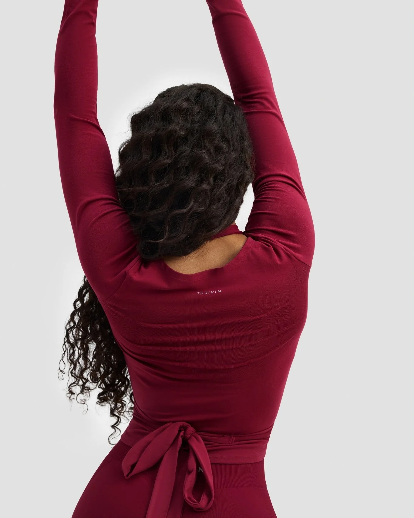 The Essential Collection Wrap Top | Raspberry - Image 2