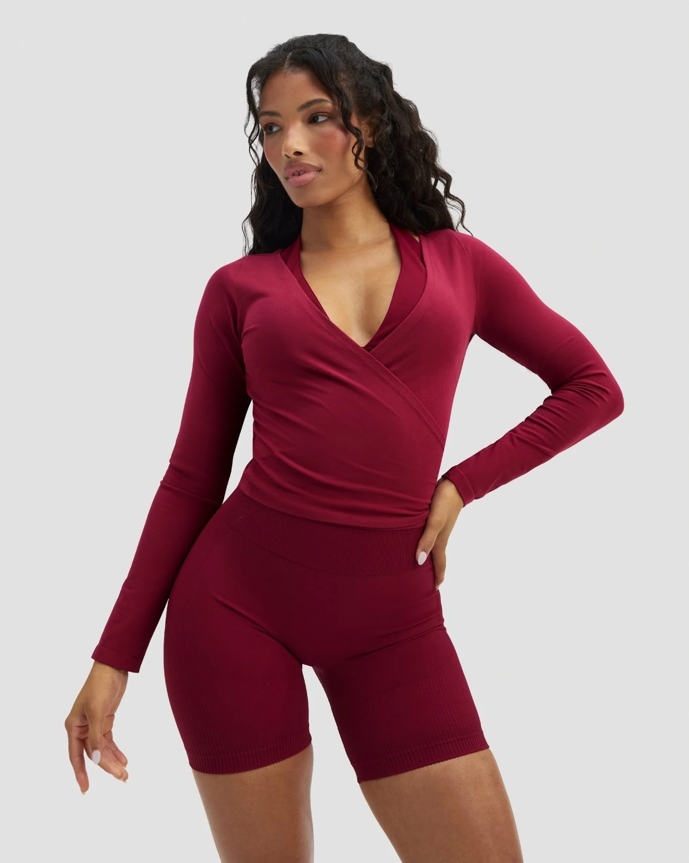 The Essential Collection Wrap Top | Raspberry - Image 5