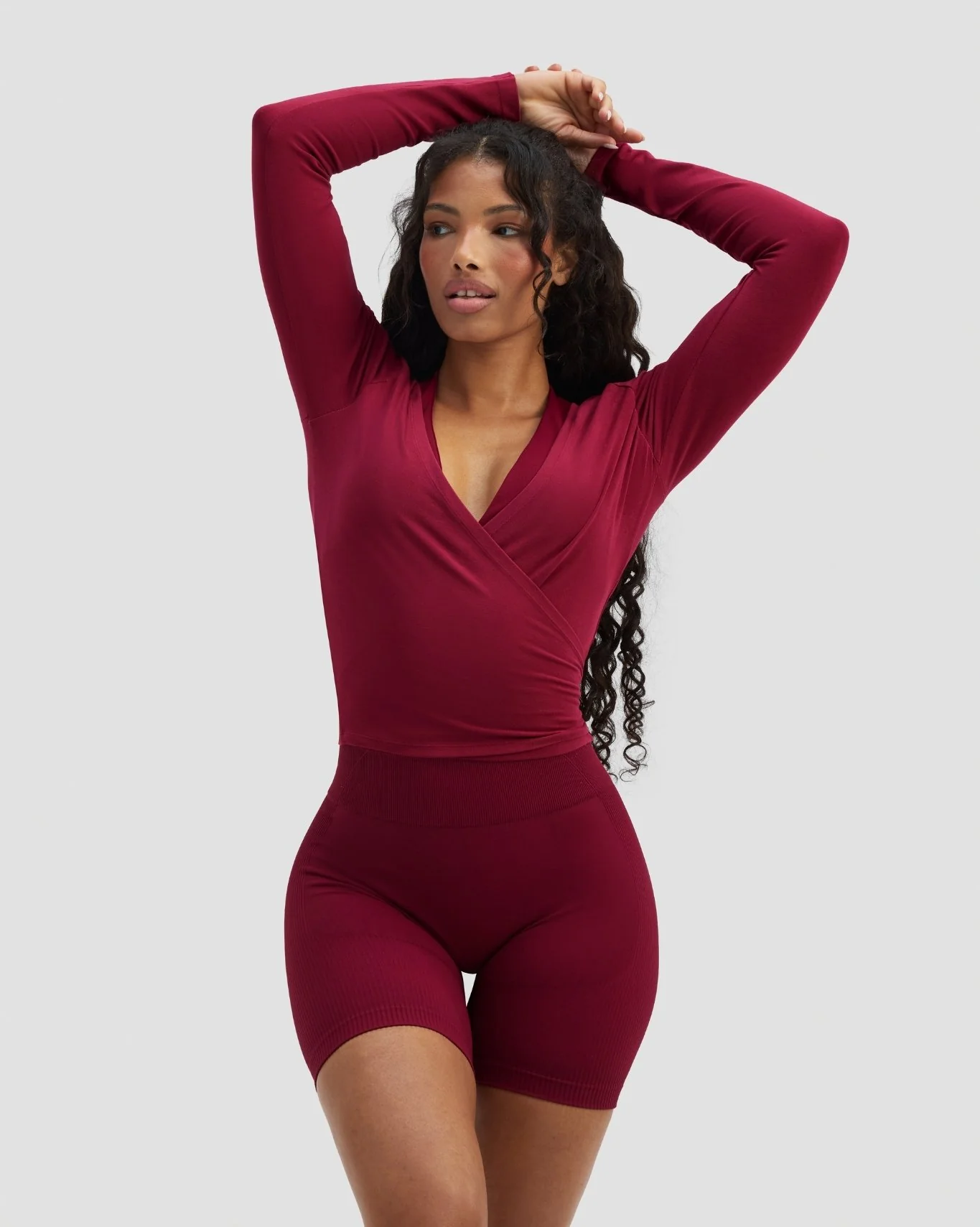 The Essential Collection Wrap Top | Raspberry - Image 8