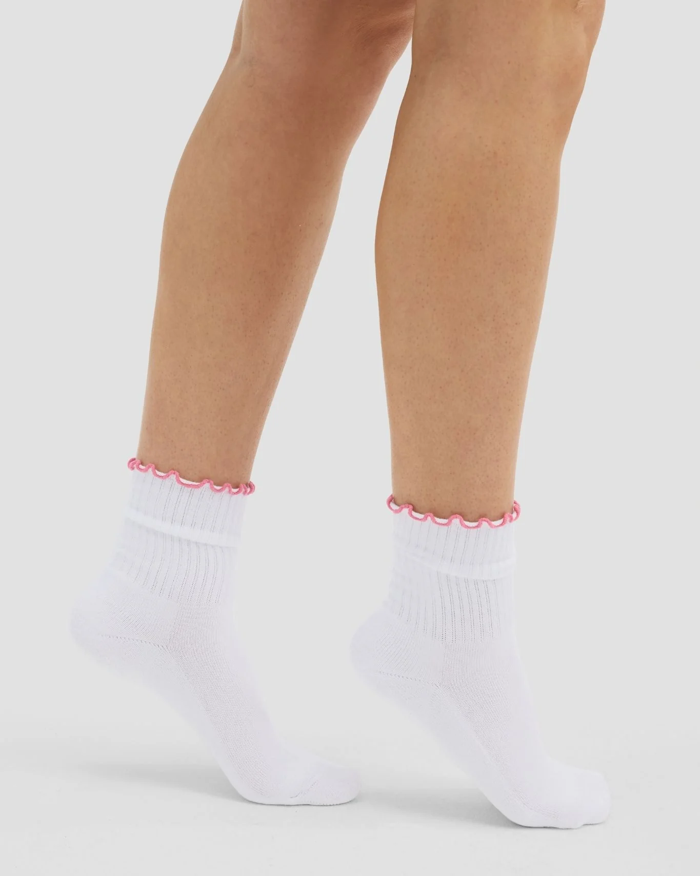 THRIVIN Frill Ruffle Socks | Bubble Pink - Image 4