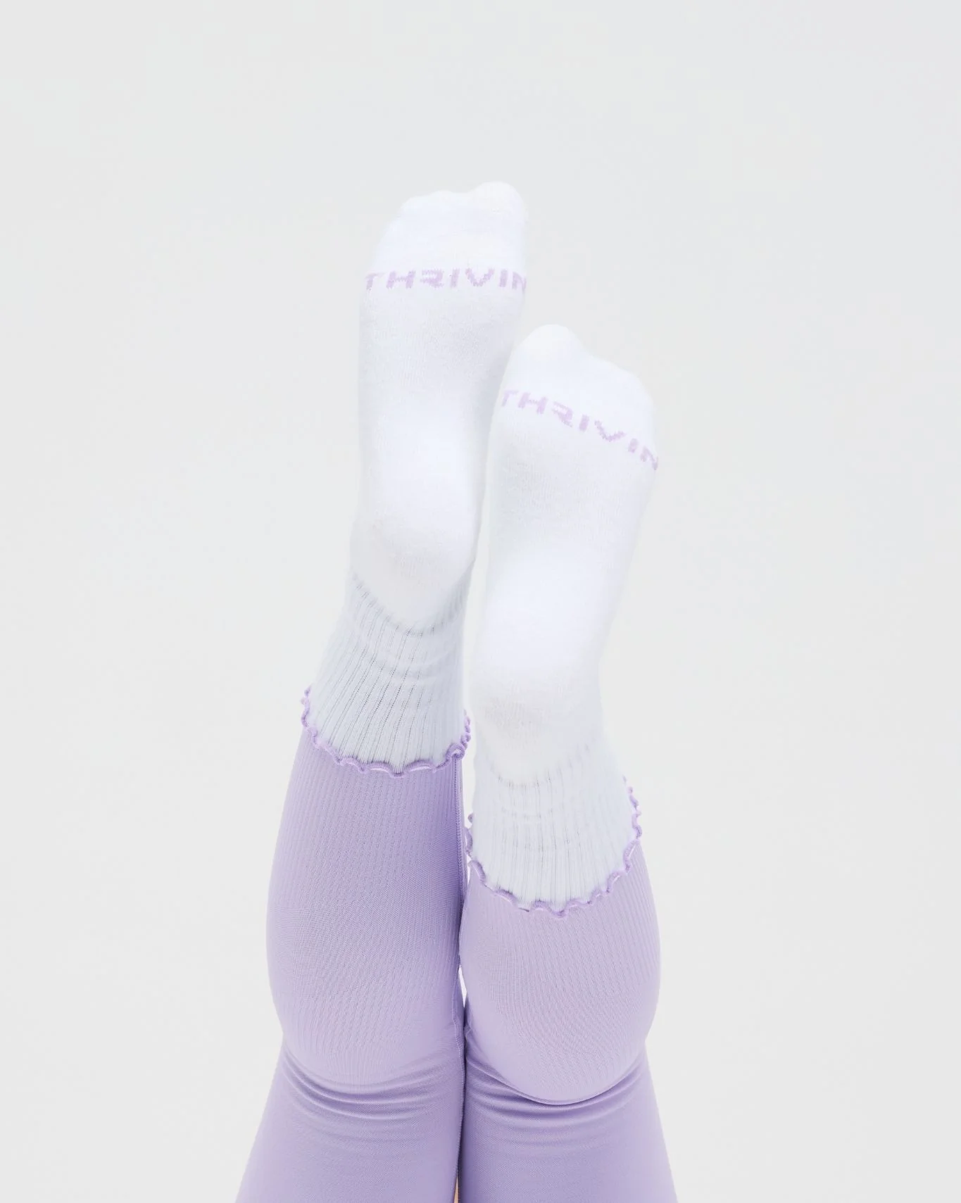 THRIVIN Frill Ruffle Socks | Lilac - Image 4