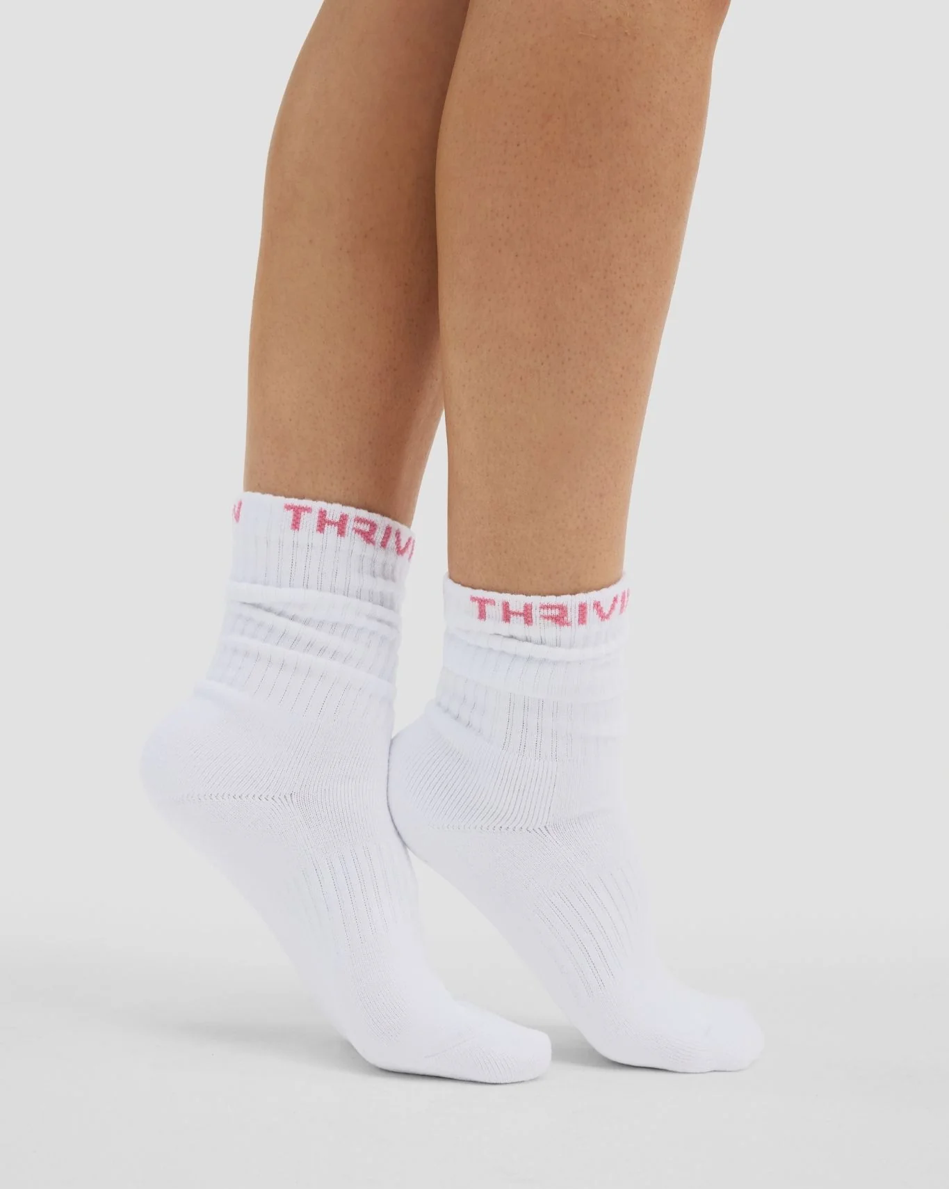 THRIVIN Long Crew Socks | Bubble Pink - Image 3