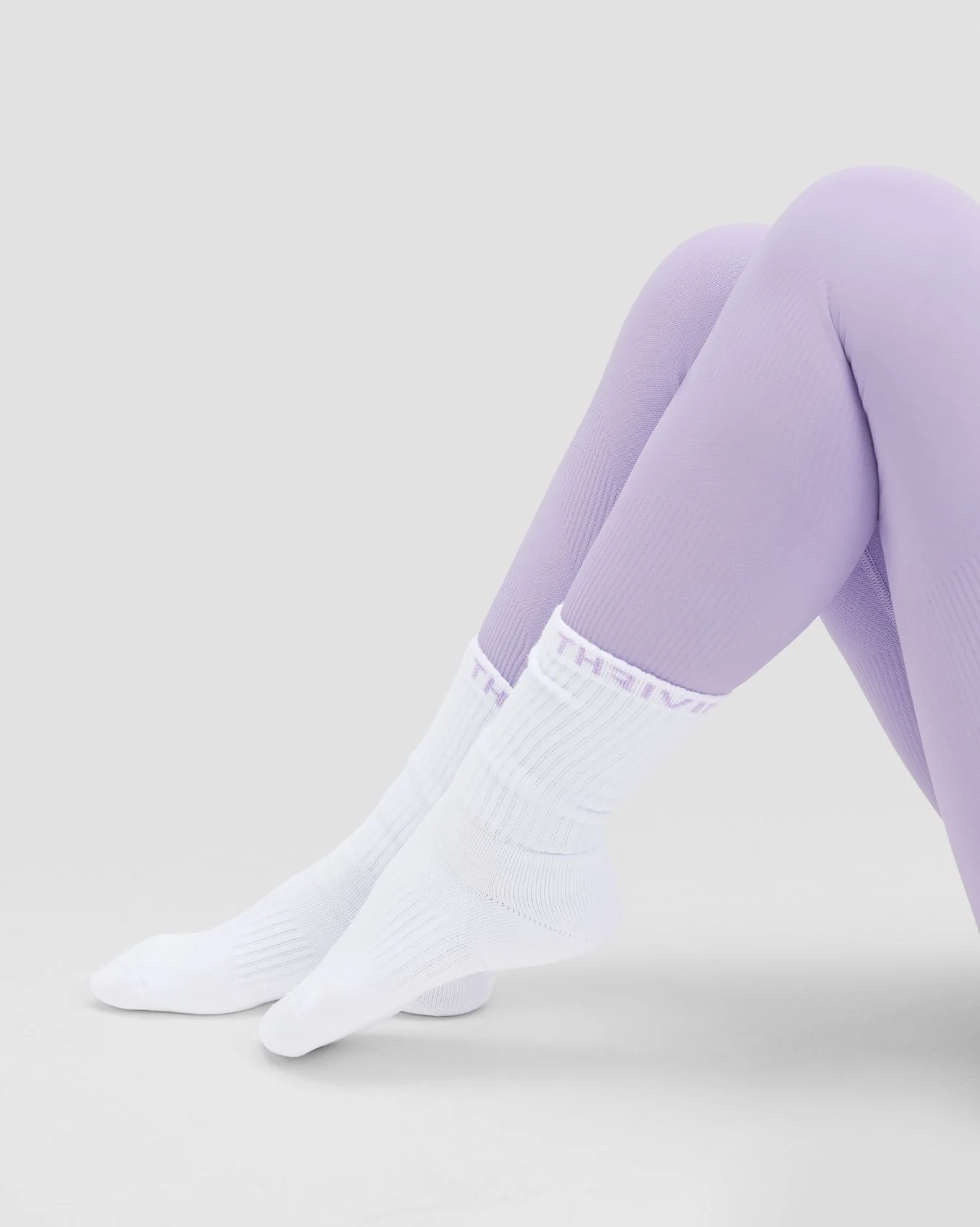 THRIVIN Long Crew Socks | Lilac - Image 3