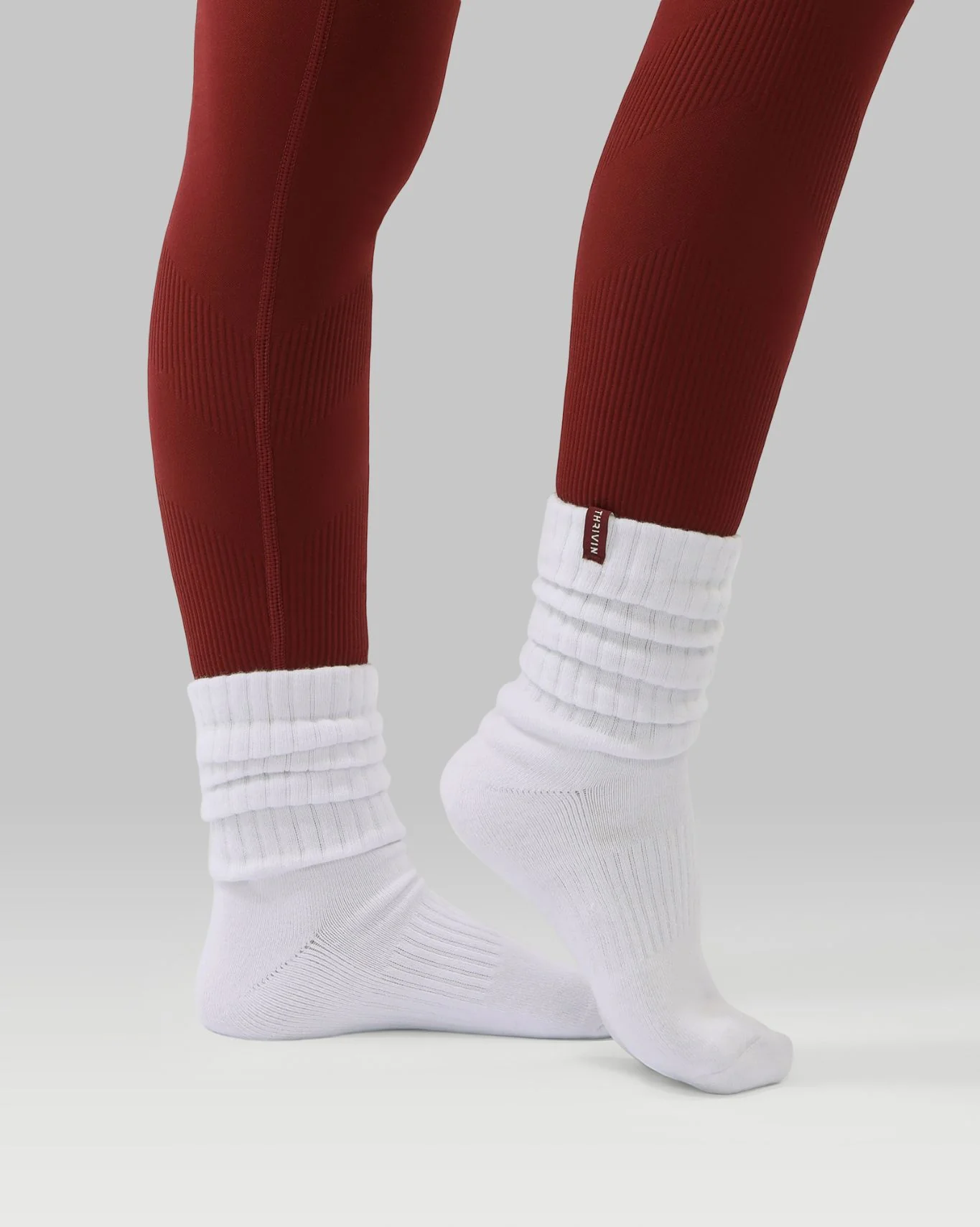 THRIVIN Ruffle Socks Long | White - Image 2