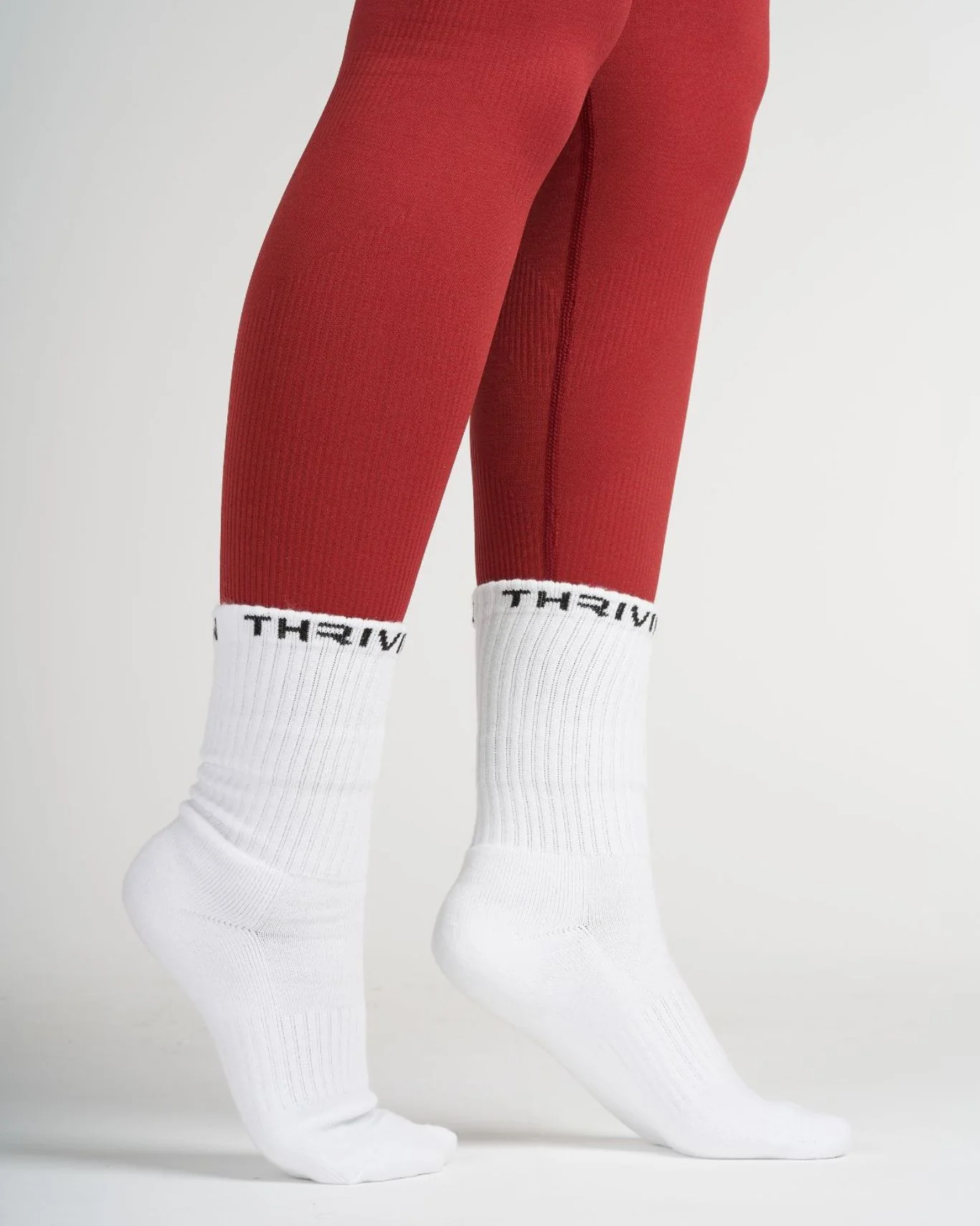 THRIVIN Silk Socks Long "White" - Image 3